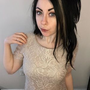 Vintage 20's gold flapper dress